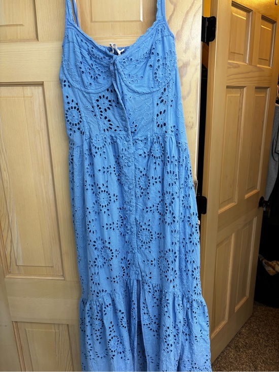 Astr Dresses & Skirts - Astr Blue Eyelet Sundress